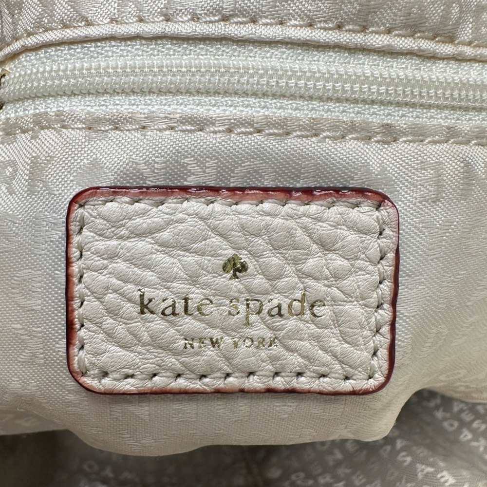 Kate Spade Cream/Beige 100% Cow Leather Shoulder Bag with Tassel - Picture 8 of 16
